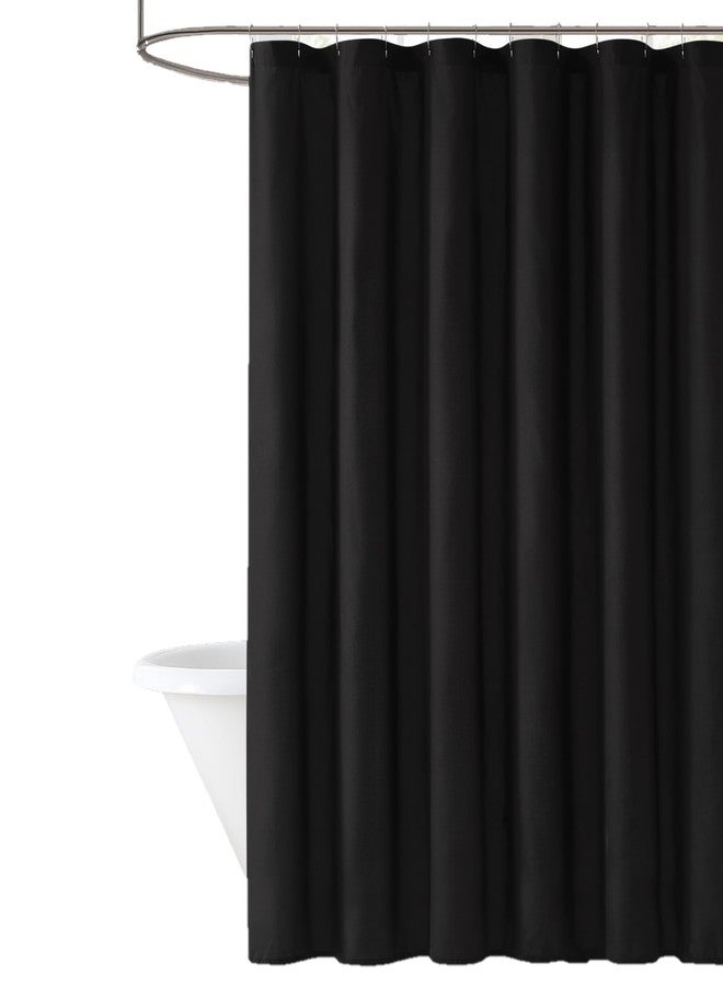 TRULY SOFT Everyday Black Shower Curtain, Solid Color Themed, Oeko-TEX Certified - Image 2